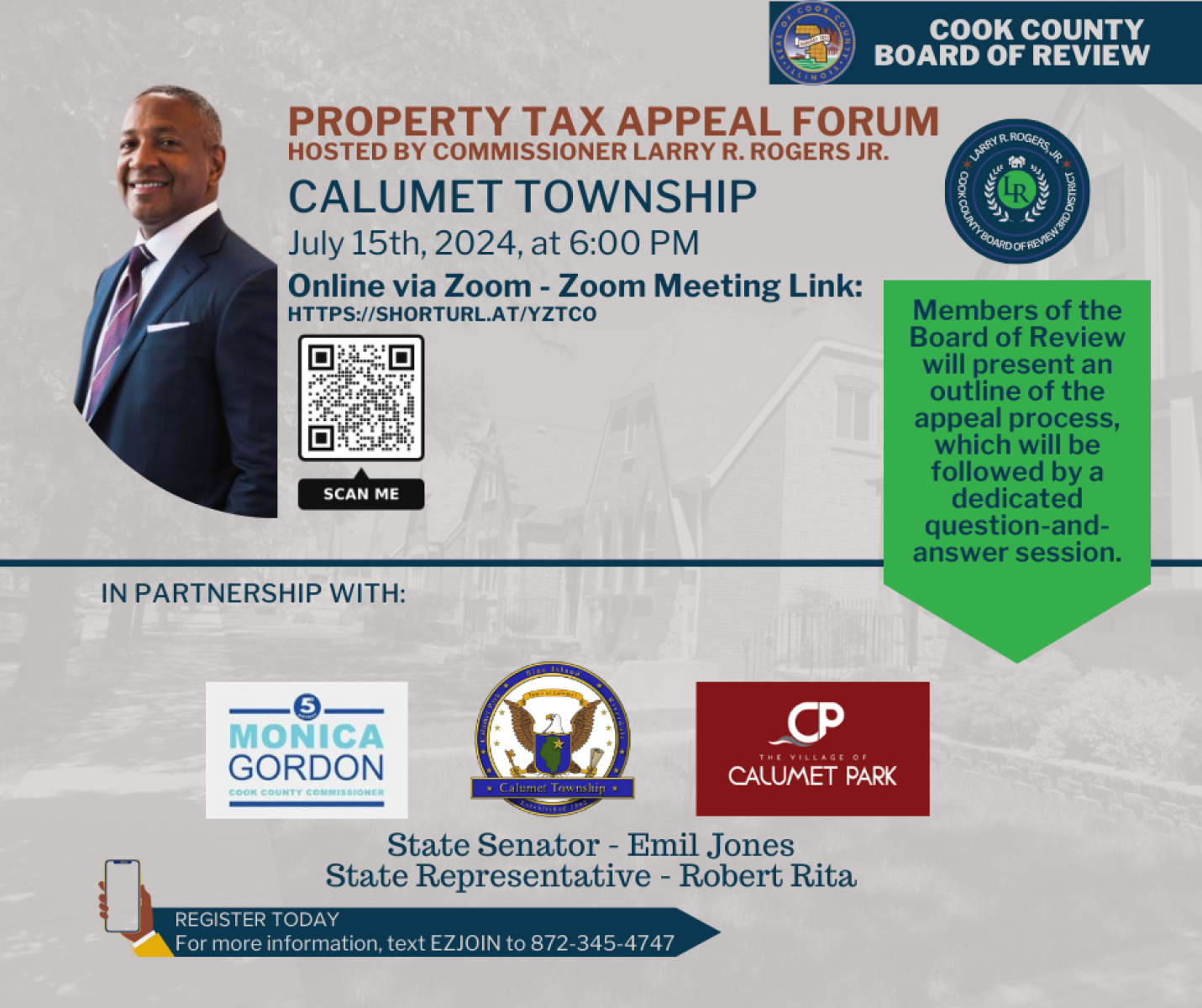 Property Tax Appeal Forum for Calumet Township Hosted by Commissioner